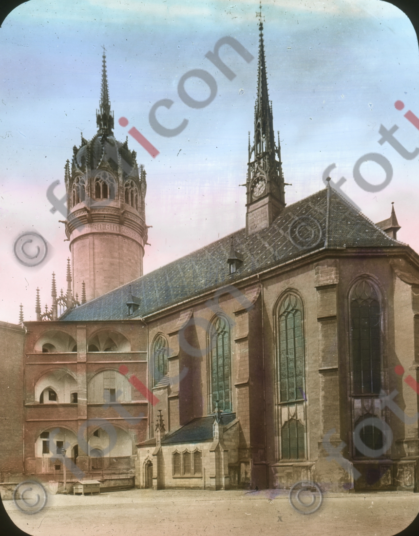 Schlosskirche in Wittenberg |  Castle Church in Wittenberg - Foto foticon-simon-150-019.jpg | foticon.de - Bilddatenbank für Motive aus Geschichte und Kultur